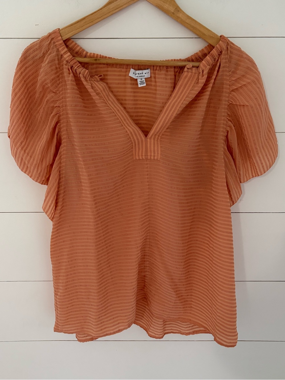 Current Air Textured V-Neck Blouse